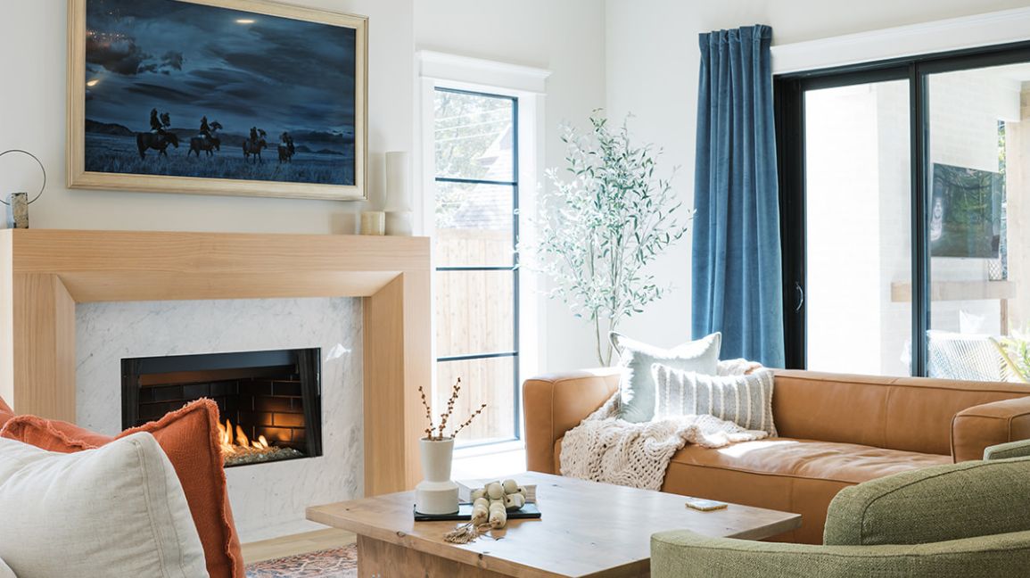 Achieving Modern Transitional Style: A Cozy Home with Clean Lines and Mixed Textures